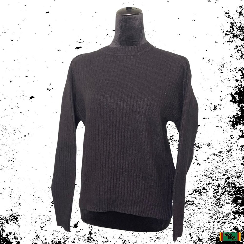 Vintage 90s Club Room Knit Cashmere Blend Pullover Ribbed Long Sleeve Sweater SM